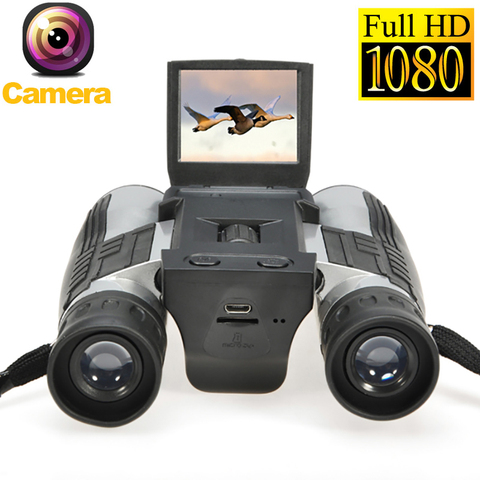 Jumelles numériques, caméra de télescope 5mp, Zoom 12x32, capteur CMOS de 2.0 pouces TFT Full HD 1080p DVR, enregistrement Photo et vidéo ► Photo 1/6