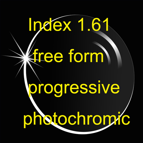 Lentille photochromique Progressive à indice élevé, forme libre, UV400, Transition HMC, antireflet et anti-rayures, 1.61 ► Photo 1/1