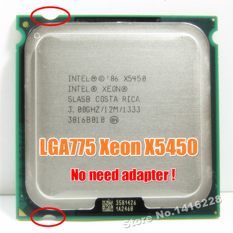 Xeon X5450 Processeur 3.0 ghz 12 mb 1333 mhz SLBBE SLASB proche Core 2 Quad q9650 fonctionne sur LGA775 carte mère ► Photo 1/4