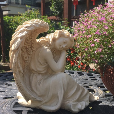 Figurines Happy Angel en résine pour jardin en plein air, décoration artisanale de Villa, Sculpture de jardin, décoration d'ameublement ► Photo 1/6