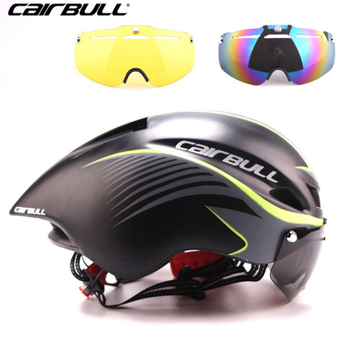 3 lentilles 290g Aero TT casque de vélo de route lunettes de course vélo vélo sport sécurité TT casque dans-moule vélo de route lunettes de cyclisme ► Photo 1/6