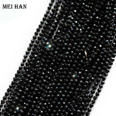 Meihan livraison gratuite (10 brins/ensemble) naturel 2mm spinelle facettes rondes perles en vrac breloque pierre gemme pour la fabrication de bijoux desgin ► Photo 1/3