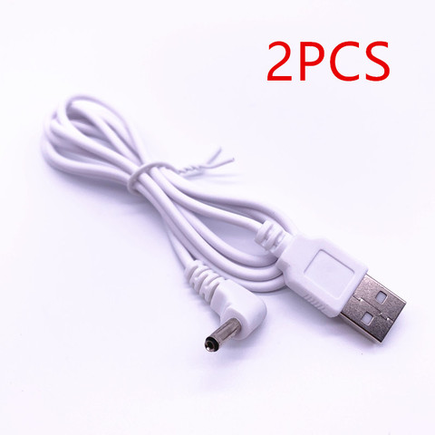 Câble d'alimentation USB mâle à 5V DC, blanc/noir, 90 angles, 3.5mm X 1.35mm, adaptateur de câble d'alimentation 1m 3 pieds ► Photo 1/6