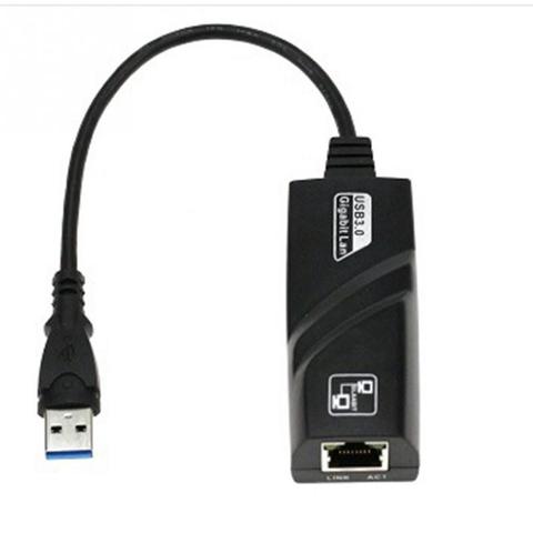 Adaptateur de réseau filaire USB 3.0 vers Gigabit Ethernet RJ45 LAN (10/100/1000) Mbps, carte Ethernet pour PC, vente en gros ► Photo 1/6