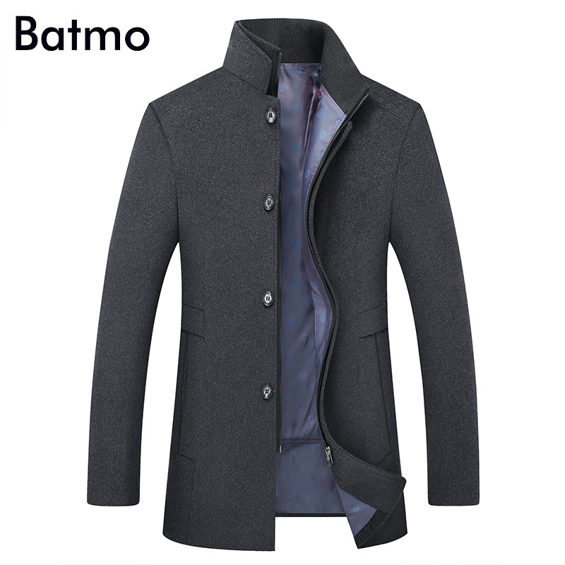BATMO 2022 nouvelle arrivée d'hiver de haute qualité laine thicked tranchée manteau hommes, hommes gris de laine vestes, plus-taille M-6XL, 1818 ► Photo 1/5