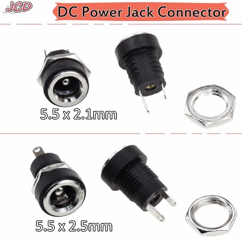 JCD – connecteur femelle 3A 12v pour prise de courant DC, 5.5mm x 2.1mm/5.5mm x 2.5mm, adaptateur de prise 5.5x2.1 5.5x2.5mm ► Photo 1/6