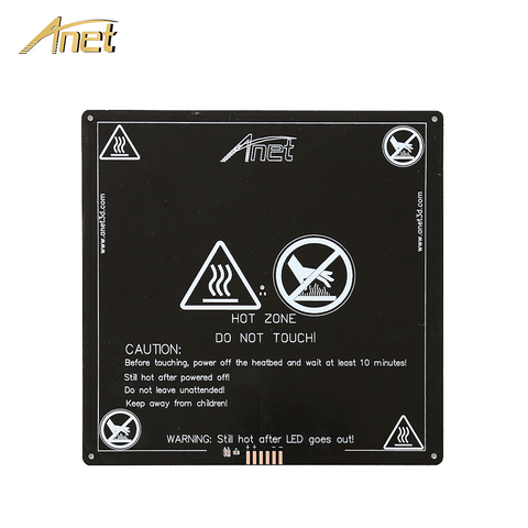 Anet 1 pièces lit chauffant noir MK3 dernier lit chauffant en aluminium MK2B amélioré MK2A pour Mendel RepRap imprimante 3D Support de lit chaud 12 V ► Photo 1/6