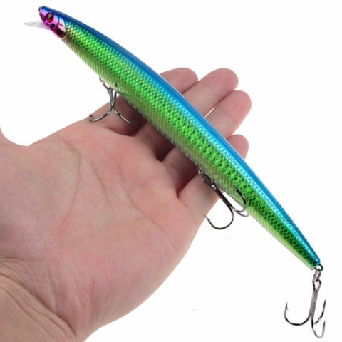 Grand leurre méné Laser rigide de type Wobbler, appât artificiel de type type poisson nageur, manivbait, 18cm, 24g, 1 unité ► Photo 1/5