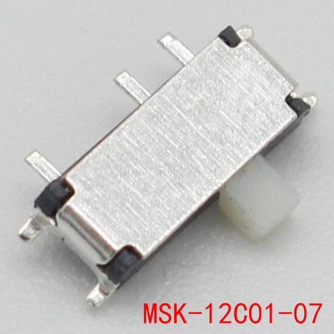 Micro interrupteur à bascule à glissière à 2 positions, Mini interrupteur à glissière On-OFF à 7 broches, 1 p2t H = 1.5MM, interrupteur coulissant Horizontal Miniature SMD, 20 pièces ► Photo 1/4