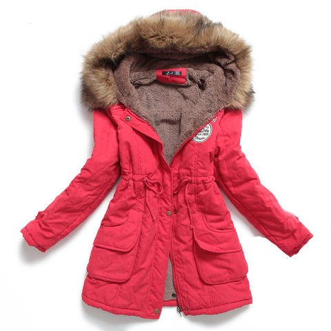 Veste d'hiver mi-longue épaisse, grande taille 4XL, manteau d'extérieur à capuche, parka en coton, pardessus ► Photo 1/6