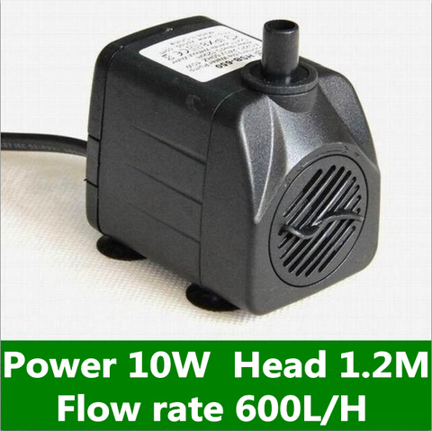 Pompe à eau Submersible ca 220V, tête de 1.2M, 600L/H, 10W, pour Aquarium, fontaine d'étang, prise ue, 220-240V ► Photo 1/4