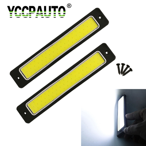 YCCPAUTO – feux de jour LED haute puissance, 2 pièces, bande LED anti-brouillard pour voiture DRL blanc 12V Flexible 190x35mm ► Photo 1/6