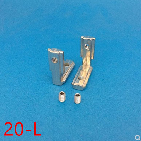 Connecteur d'angle intérieur en forme de L, support de Joint pour profilé en aluminium 2022 avec fente de 6mm avec vis, 10 pièces, série 20 ► Photo 1/1