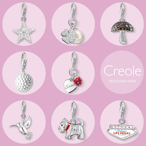 Pentagramme trèfle perle champignon Golf fraise colibri chien Las Vegas pendentif à breloque, 2022 bijoux 925 argent Sterling cadeau ► Photo 1/6