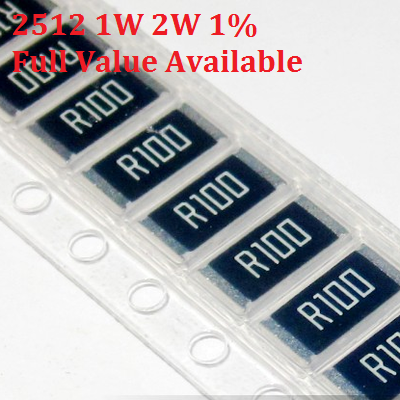 Résistance en alliage SMD 2512 2W R020 0,02r 20mR R025 0,025r 25mR R030 0,03r 30mR R040 0,04r 40mR R100 0,1r 100mR 1% ohm, 50 pièces ► Photo 1/1