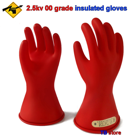 Gants isolés pour électricien, niveau 00, tension ca 500V/cc 750V, gants de sécurité étanches ► Photo 1/1