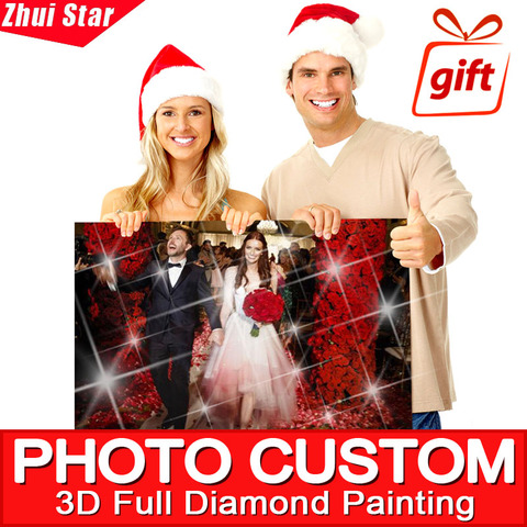 5D DIY Diamant Peinture Privé personnalisé! Photo Personnalisé! faire Votre Propre Diamant Peinture 3D Plein Foret Diamant Strass Broderie ► Photo 1/6