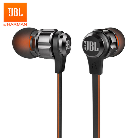 JBL T180A écouteurs intra-auriculaires stéréo en cours d'exécution sport appels mains libres avec micro 3.5mm écouteurs filaires pur jeu de basse profonde casque de musique ► Photo 1/6