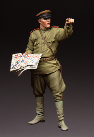 1/35 Résine modèle de figure Kit 113 Rouge Officier de L'armée Démontées non peint Haut ► Photo 1/4