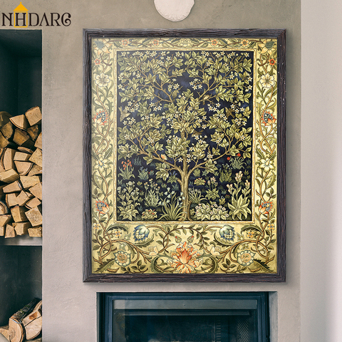 Tableau mural avec arbre doré, décoration de maison moderne, grande taille, peinture artistique imprimée ► Photo 1/5