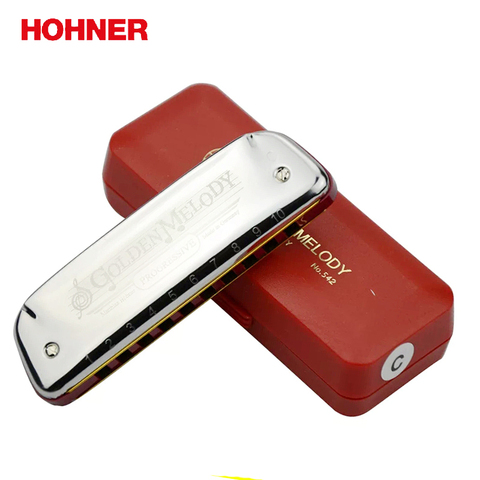 Hohner – harpe Standard à 10 trous, Harmonica diatonique, Golden Melody, avec boîte rouge ► Photo 1/6