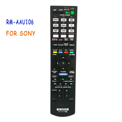 Télécommande de remplacement RM-AAU106 pour système SONY AV STR-DH720 STR-DH730 STR-DH830 TDM-iP30 amplificateur récepteur multi-av ► Photo 1/2