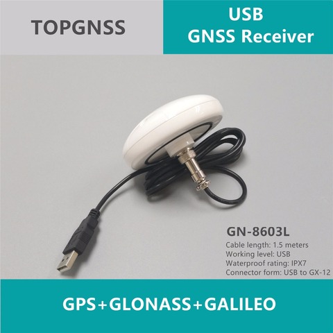 Récepteur GPS USB, navigation industrielle, haute qualité, GPS GLONASS GALILEO module QZSS antenne, puce GNSS 0183NMEA intégré ► Photo 1/5