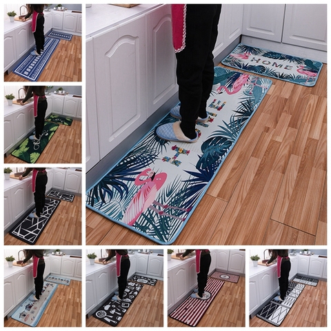 Tapis de cuisine dessin animé imprimé facile nettoyage toilette Tapete porche couloir chambre salon antidérapant imperméable sol paillasson ► Photo 1/6