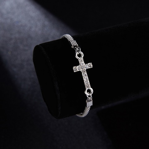 RINHOO strass prière croix Bracelets pour femme mode mariage Banquet Bracelets & Bracelets saint valentin ► Photo 1/3