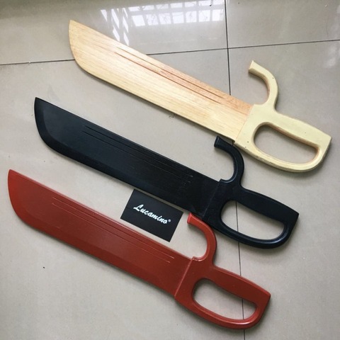 Épées de tai chi en bois, couleurs rouges et noires, artisanat Martial, bar, cham, dao, aile, chun ► Photo 1/6