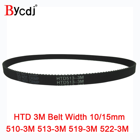 Arc HTD 3M, courroie de synchronisation, C = 510 513 519, largeur 6-20mm, Teeth170 522 171 173 HTD3M, traction synchrone 174-3M 510-3M 513-3M 519-3M ► Photo 1/3