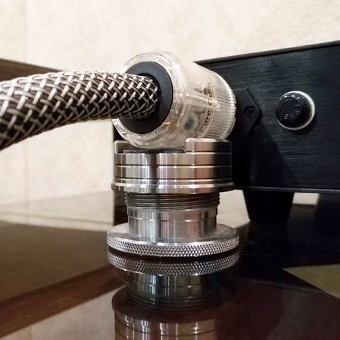LP – haut-parleurs Audio HIFI réglables en vinyle, support pour câble d'alimentation, amortisseur Anti-choc, supports d'absorption des vibrations ► Photo 1/5