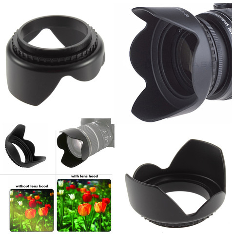 Pare-soleil 58mm, pour Canon EOS 1300D 800D 850D 77D 80D 100D 200D 250D 550D 600D 650D 700D 760D 1000D 1100D 1200D 18-55mm ► Photo 1/6