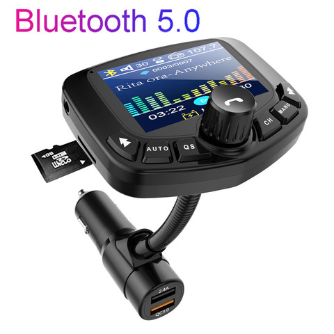 Transmetteur FM Auto Bluetooth 5.0 Double USB Charge Rapide MP3