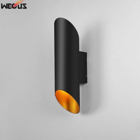 Réplique ravissante Coltrane moderne applique murale LED haut vers le bas en aluminium tuyau aile 2 lumières noir doré applique ► Photo 1/1