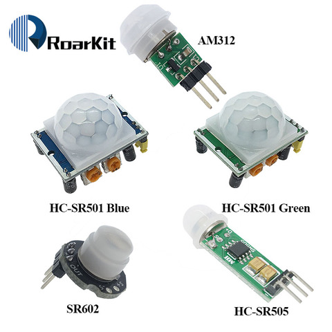AM312 HC-SR501 HC-SR505 MH-SR602 ajuster IR pyroélectrique infrarouge Mini PIR capteur humain détecteur Module support pour Arduino ► Photo 1/6
