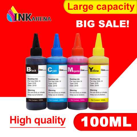 Dye Encre Pour EPSON Imprimantes Prime 100 ml 4 Couleur D'encre BK C M Y pour Epson Stylus TX106 TX109 TX117 TX119 C51 C91 CX4300 imprimante ► Photo 1/6