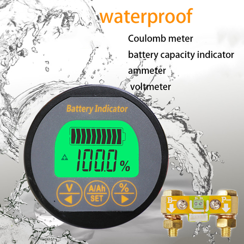 8-80V 50A 100A 350A Coulomb compteur indicateur de capacité de la batterie ampèremètre voltmètre ebike Li-ion Lipo Lithium lifepo4 TR16 ► Photo 1/4