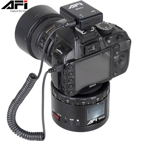 AFI MA2 360 caméra vidéo en accéléré rotateur Panorama trépied tête LED pour Canon Nikon Sony DSLR téléphone 360 Gopro chronologie panoramique ► Photo 1/6