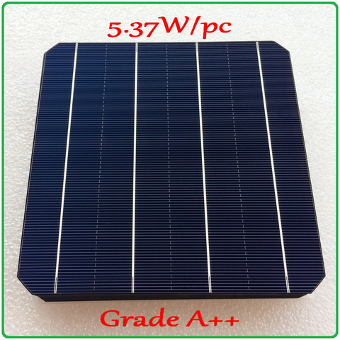 Panneau de cellules solaires 21.6% haute efficacité A grade 156mm 4BB cellule solaire monocristallin 5.37 W/pc assez-puissance Mono cellule solaire ► Photo 1/6