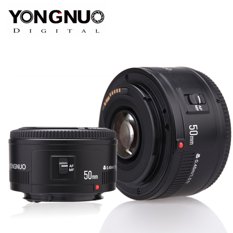 Objectif YONGNUO YN50mm f1.8 YN EF 50mm f/1.8 objectif AF YN50 objectif de mise au point automatique d'ouverture pour Canon EOS 60D 70D 5D2 5D3 600d appareils photo reflex numériques ► Photo 1/5