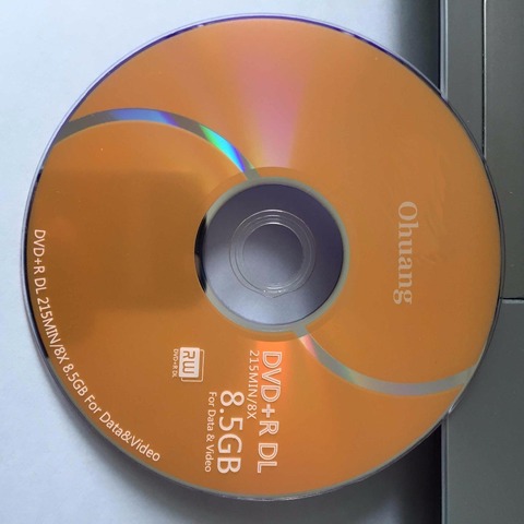 Vente en gros 10 disques D9 8.5 GB or blanc imprimé DVD + R DL disque ► Photo 1/1