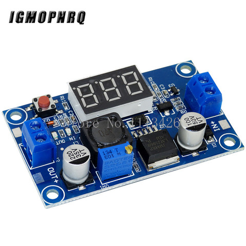 Module d'alimentation 10 pièces LM2596 LM2596S + voltmètre LED DC-DC module d'alimentation abaisseur réglable avec affichage numérique ► Photo 1/2