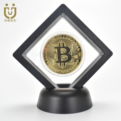 Pièce de monnaie Bitcoin Litecoin, Ripple, crypto-monnaie en métal avec support de présentation, cadeau de mode ► Photo 1/6