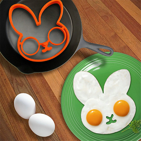 Moule à œufs en silicone tête de lapin | clown en forme d'oeuf, omelette créative v moule à œuf frit anneau frisé œufs, moules de cuisson ► Photo 1/6