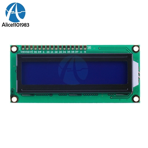 Module d'affichage numérique LCD, avec écran bleu et noir, 16x2 caractères, HD44780, contrôleur de commande, LCD1602 1602 ► Photo 1/5