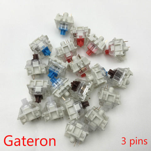 Interrupteurs Gateron SMD, 3 broches, noir, rouge, marron, bleu, clair, vert, jaune, pour clavier mécanique, adaptés à GH60 ► Photo 1/6