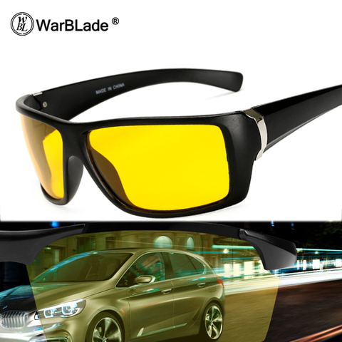 WarBLade-Vision nocturne polarisée des phares, de conduite, lentille jaune, Protection UV400, pour conducteur ► Photo 1/4