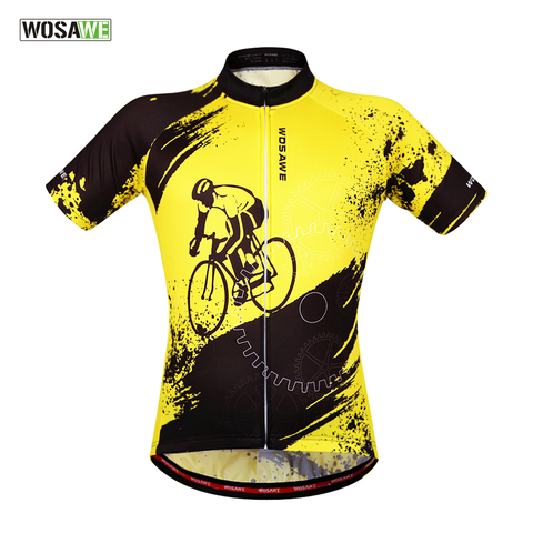 WOSAWE – Maillot de cyclisme pour hommes, vêtements de vélo d'été à manches courtes ► Photo 1/6
