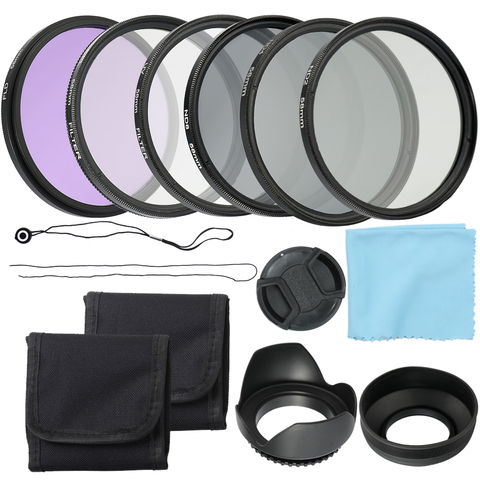 Andoer 58mm 52mm caméra UV CPL FLD Kit de filtres d'objectif et Altura Photo et ensemble de filtres à densité neutre accessoires de photographie ► Photo 1/6